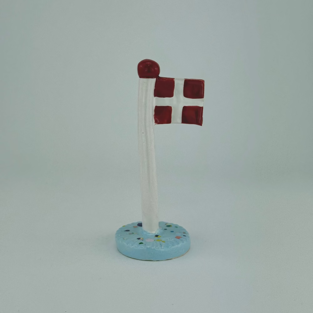 flag blå dannebrog prikker pynt