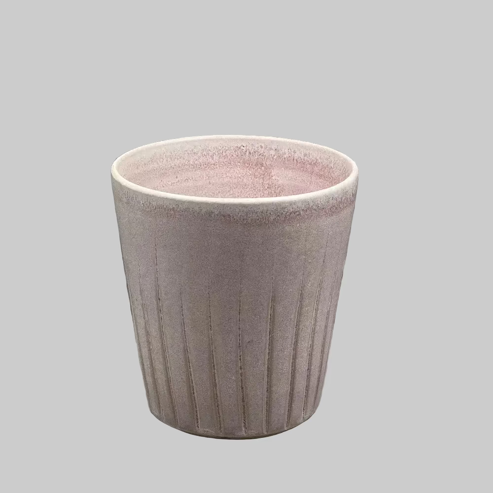 Krus uden hank / Keramik / Mat rosa. Keramisk krus uden hank / Keramik krus rosa.