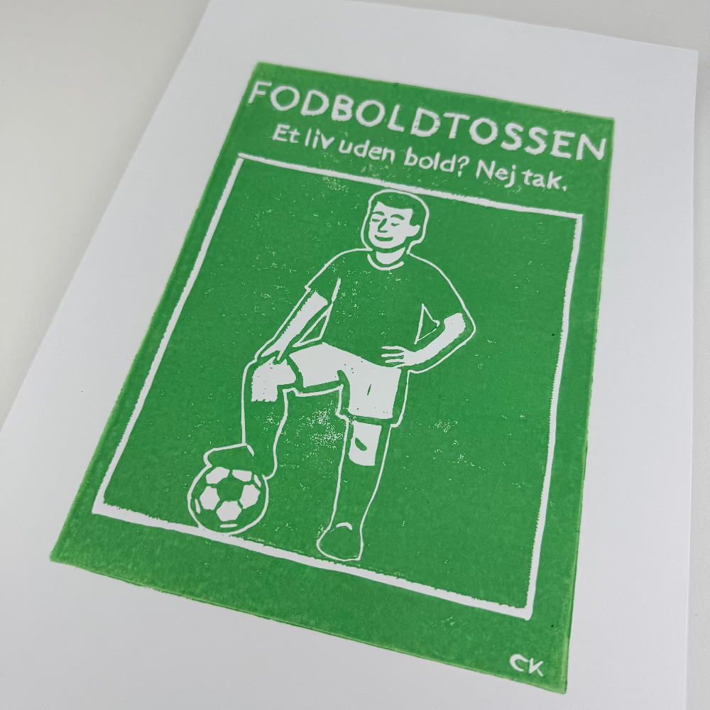 Linoleumstryk - Fodboldtossen 