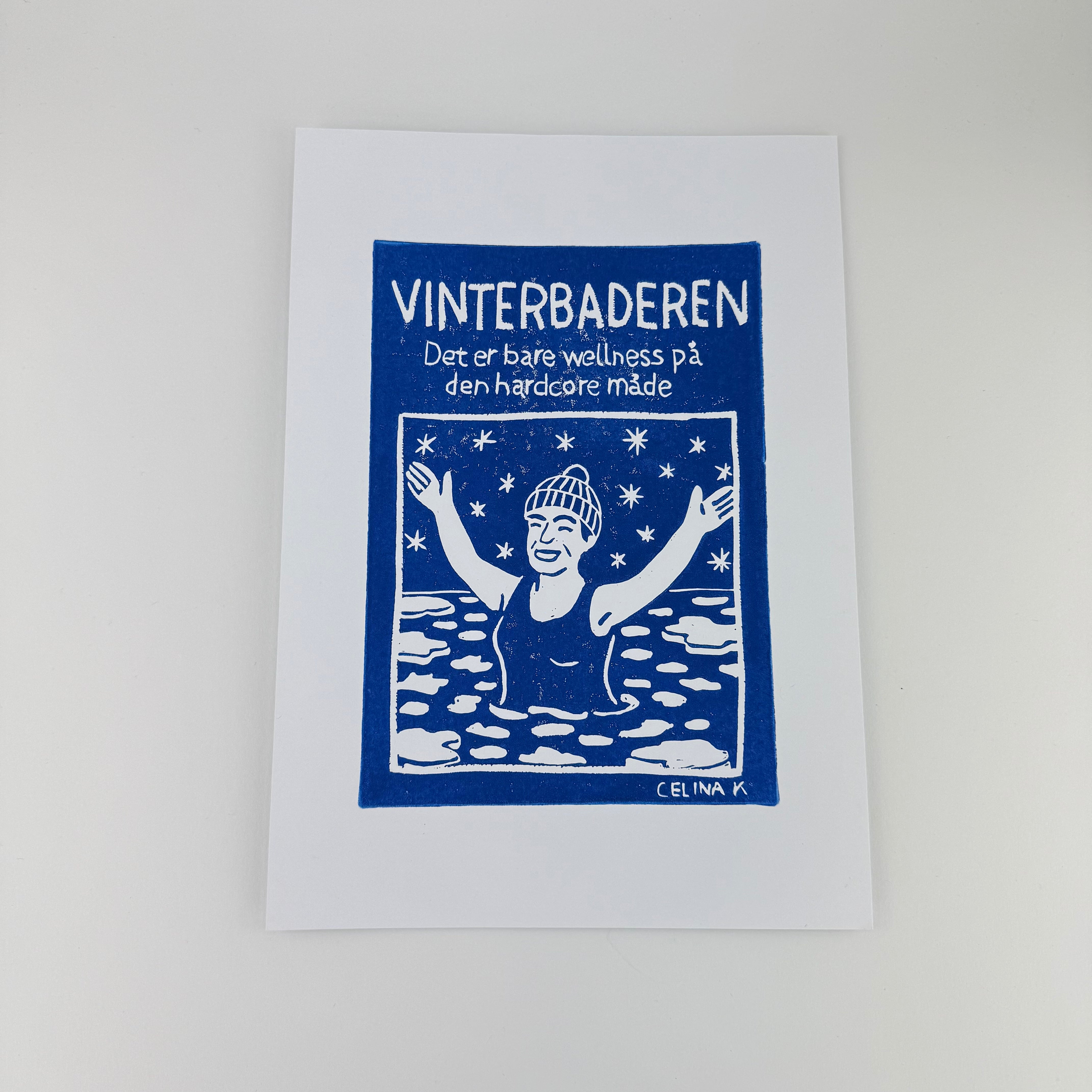 Linoleumstryk / Vinterbaderen