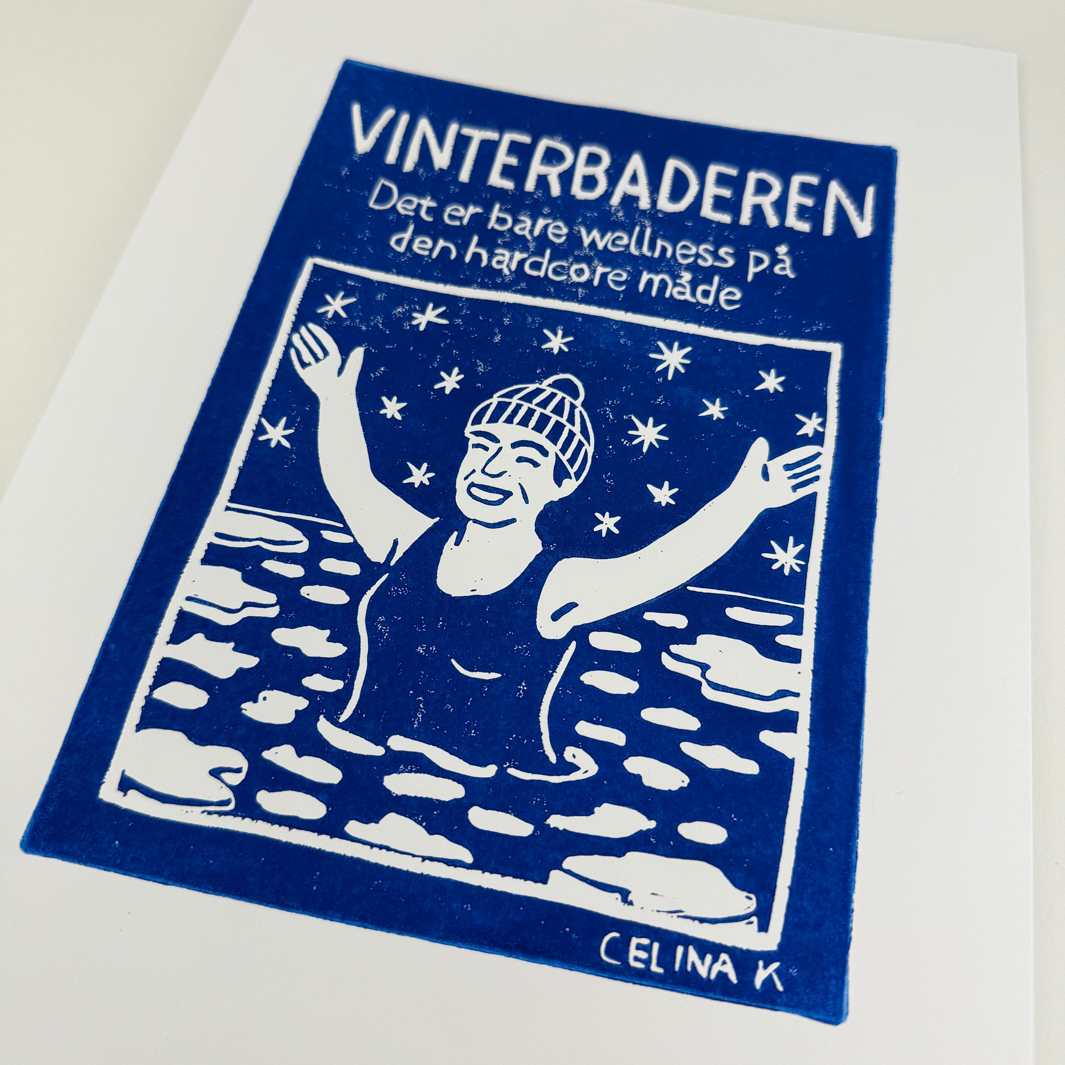 Linoleumstryk / Vinterbaderen