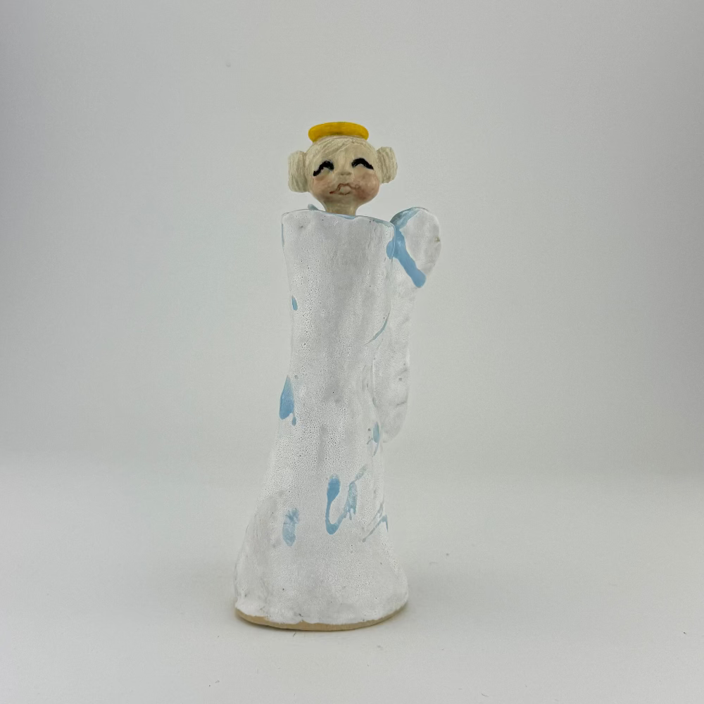 Hvid keramik vase - Engel 