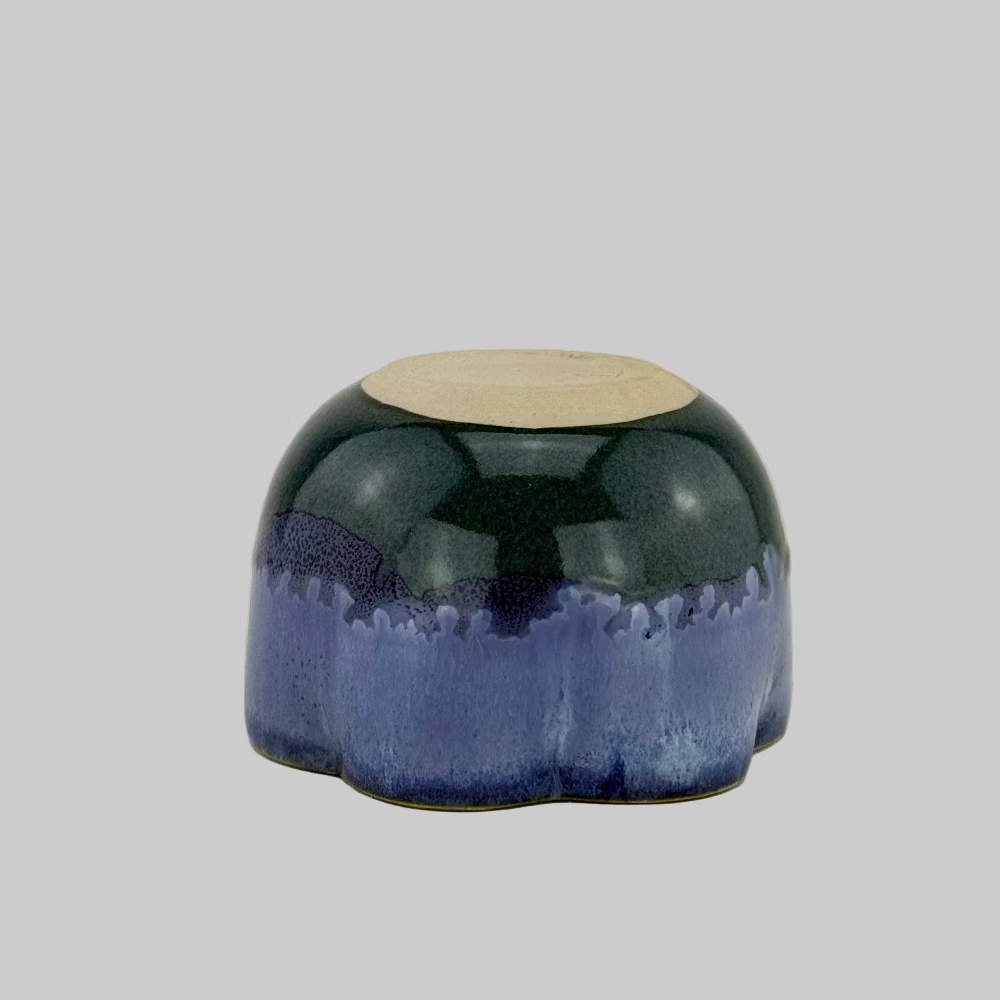 Skål / Blomst / Blå / Lille