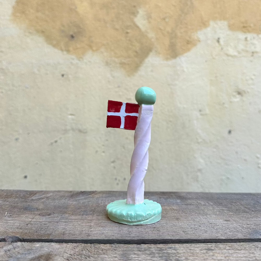 Bordflag / Keramik / Farvet twist