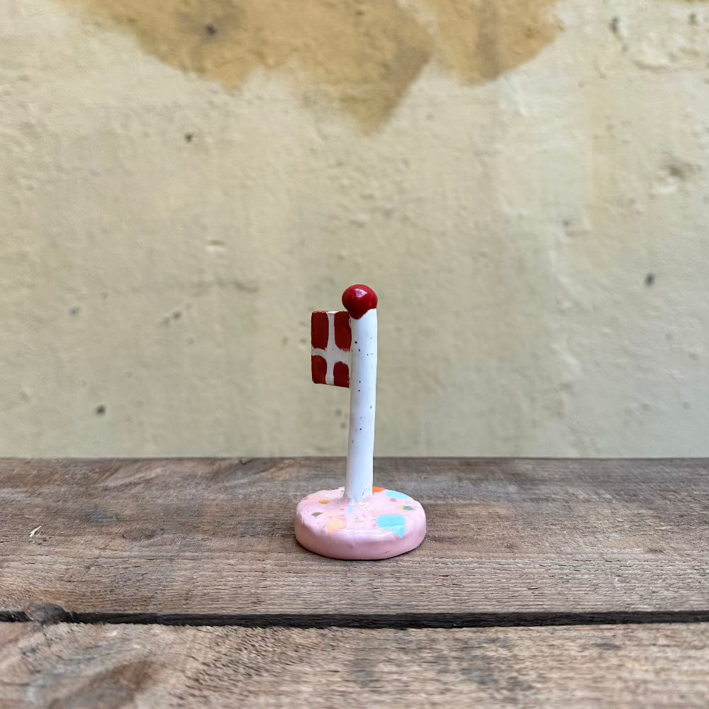 Bordflag / Keramik / Rosa mix