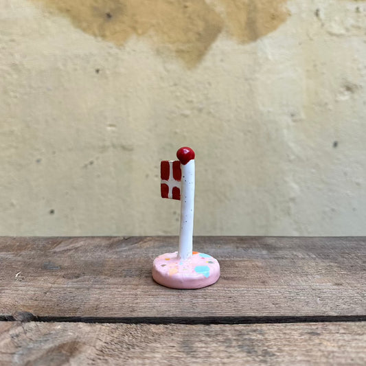 Bordflag / Keramik / Rosa mix