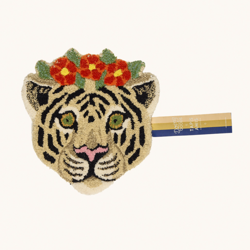 Hovedtæppe / Tiger / Blomster