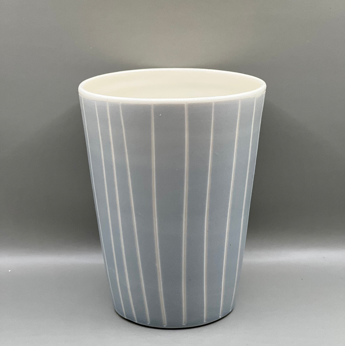 Kop / Hvide striber / Keramik