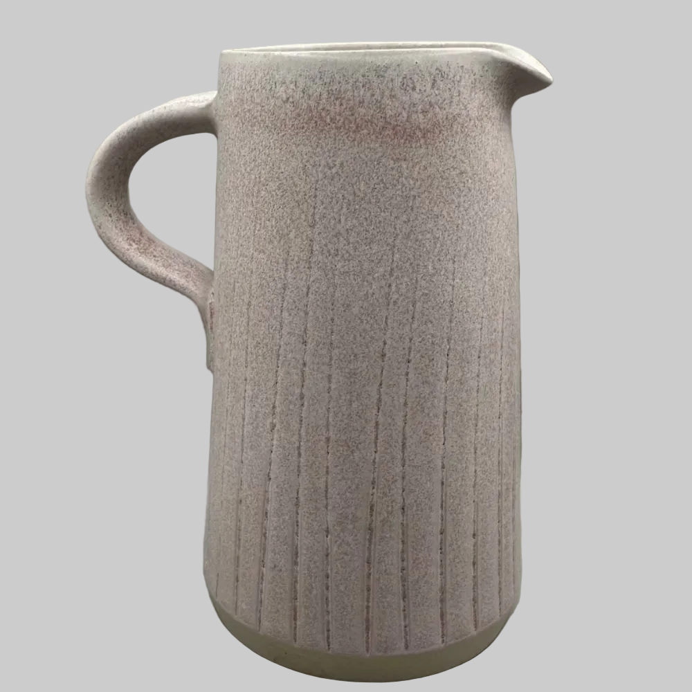 Stor kande med hank / Keramisk kande / Keramikkande / Mat Rosa 