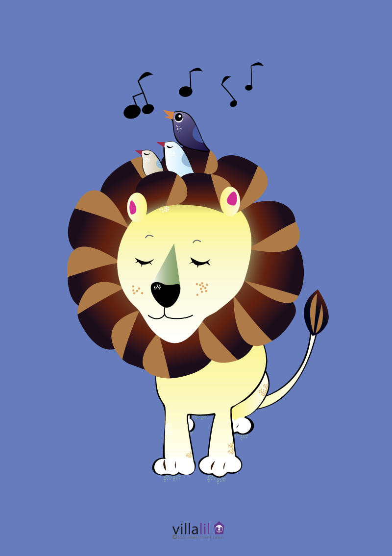 Plakat & Kort / Hjertevarm løve