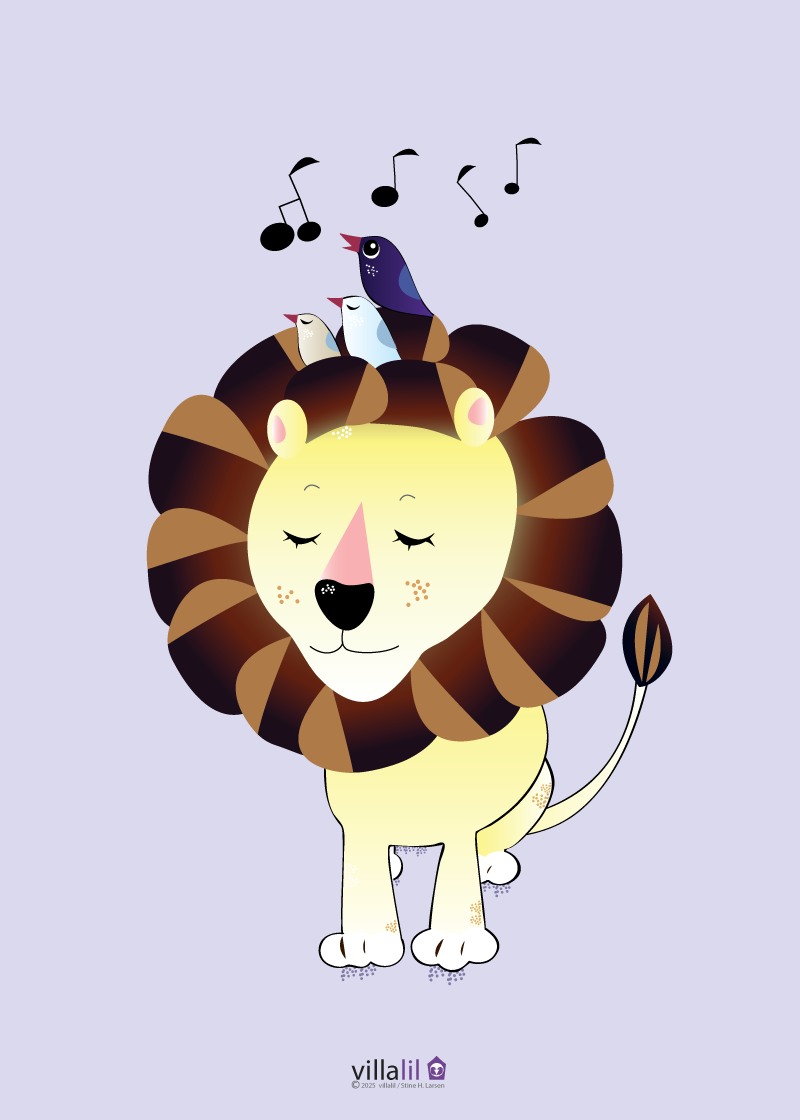 Plakat & Kort / Hjertevarm løve