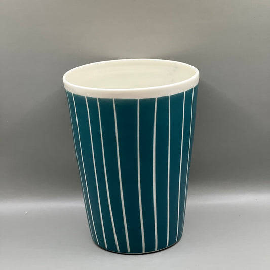 Kop / Hvide striber / Keramik