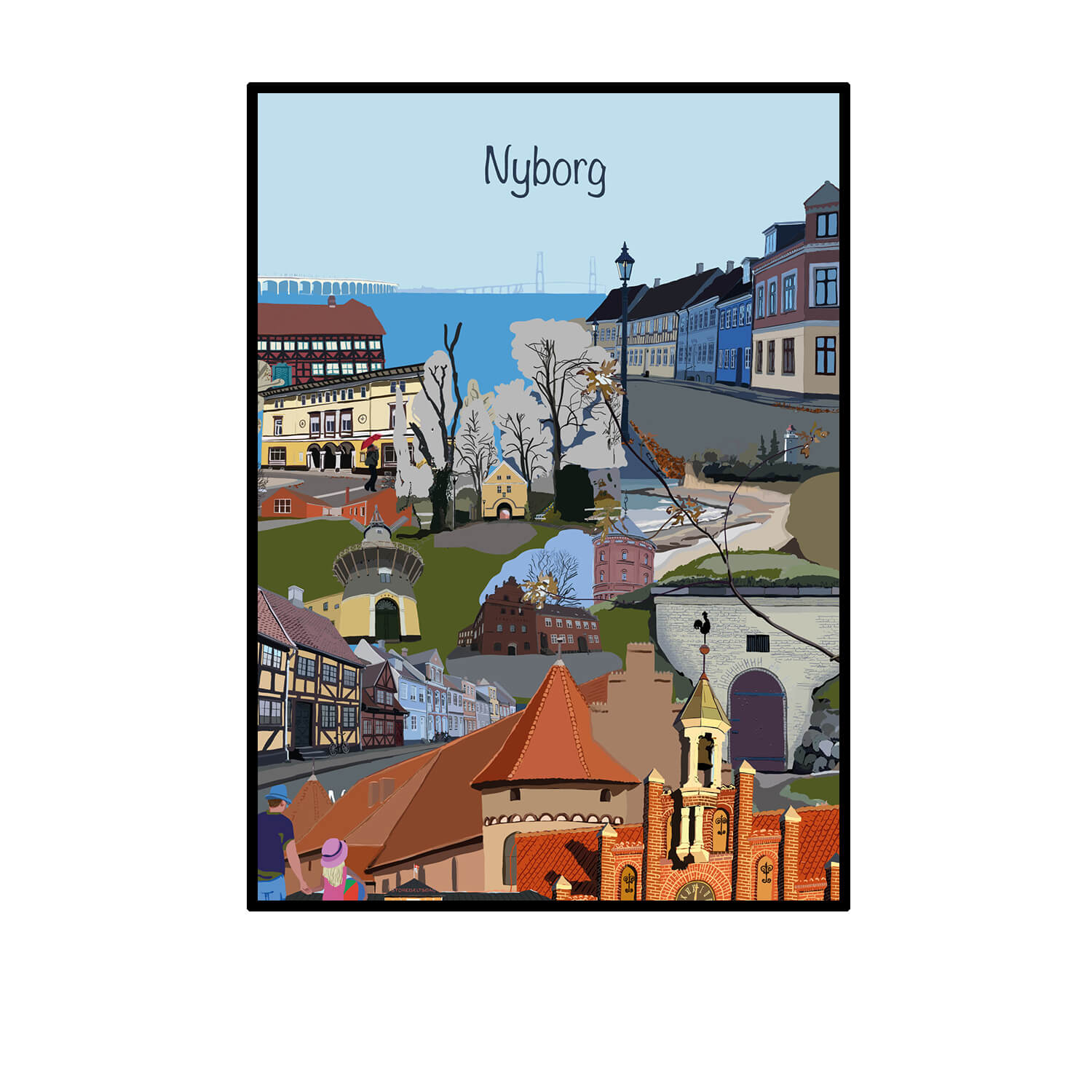 Nyborg Grafik & Web plakat - Nyborg Hængebro