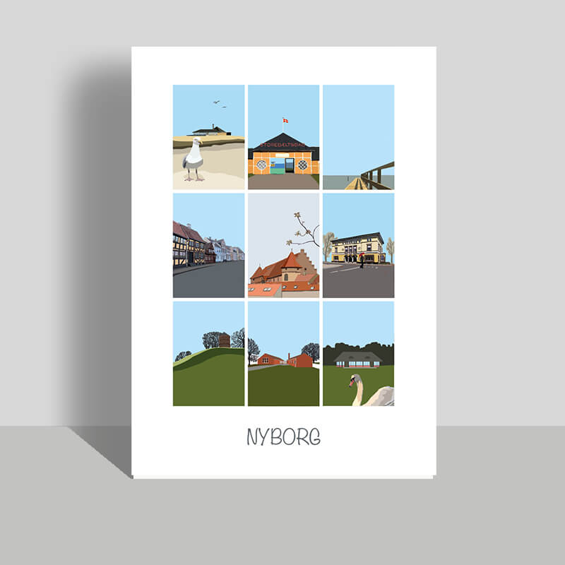 Nyborg Grafik & Web plakat - Glimt Af Nyborg